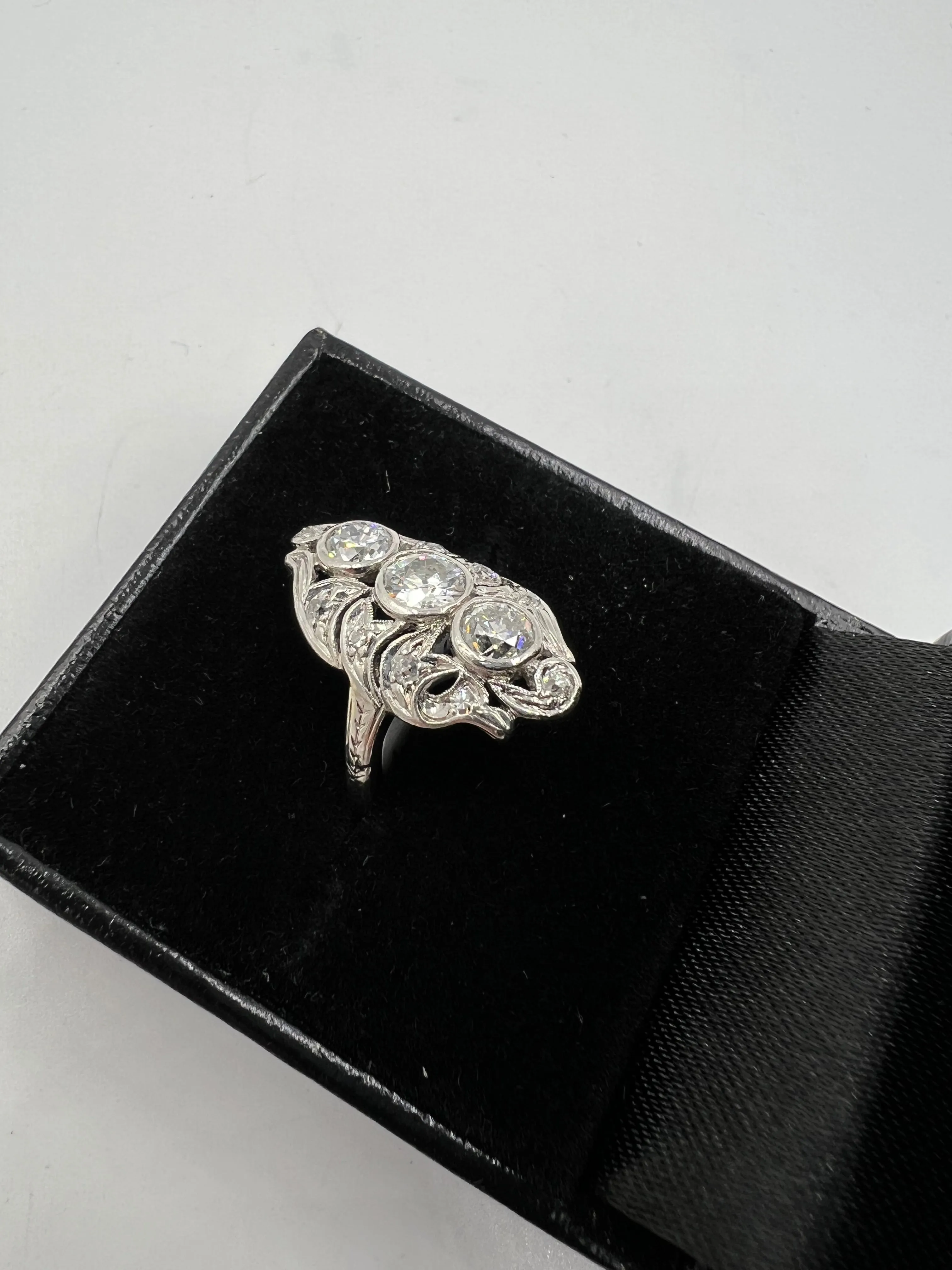 1920s Art Deco Diamond Dinner Ring