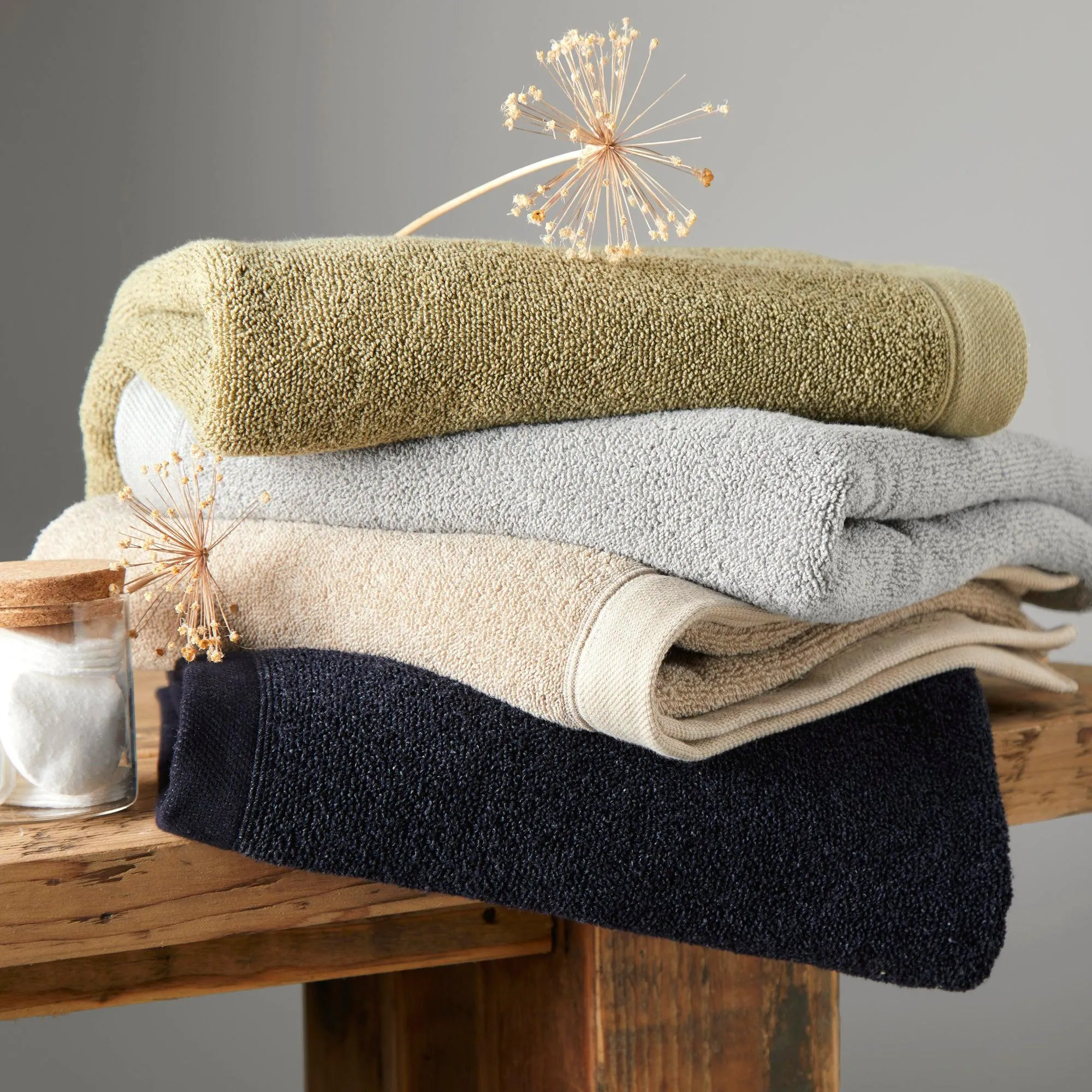 Drift Home Abode Eco Hand Towel - 2 Pack 50 x 90cm Navy