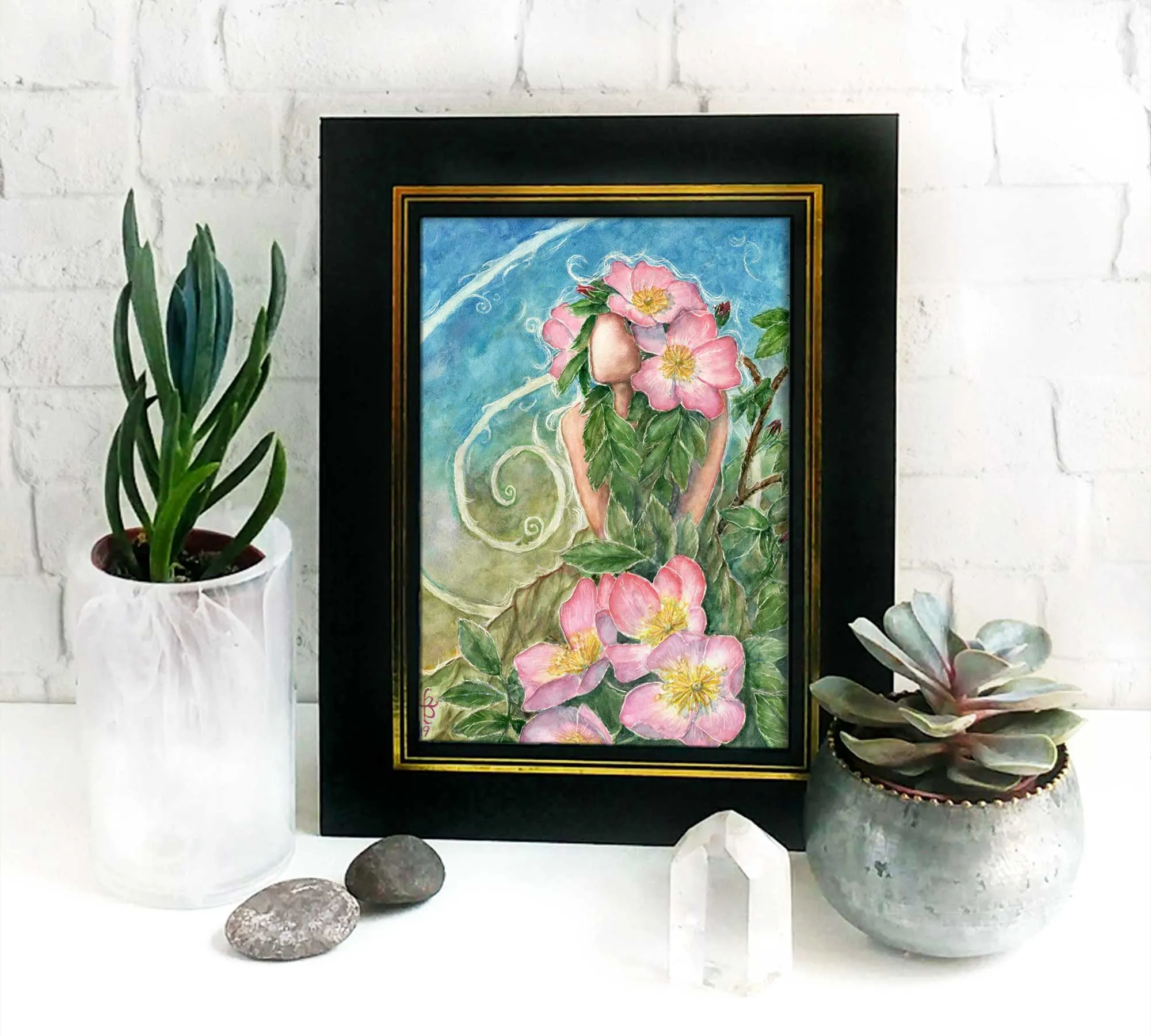 Prairie Rose Goddess Altar Print