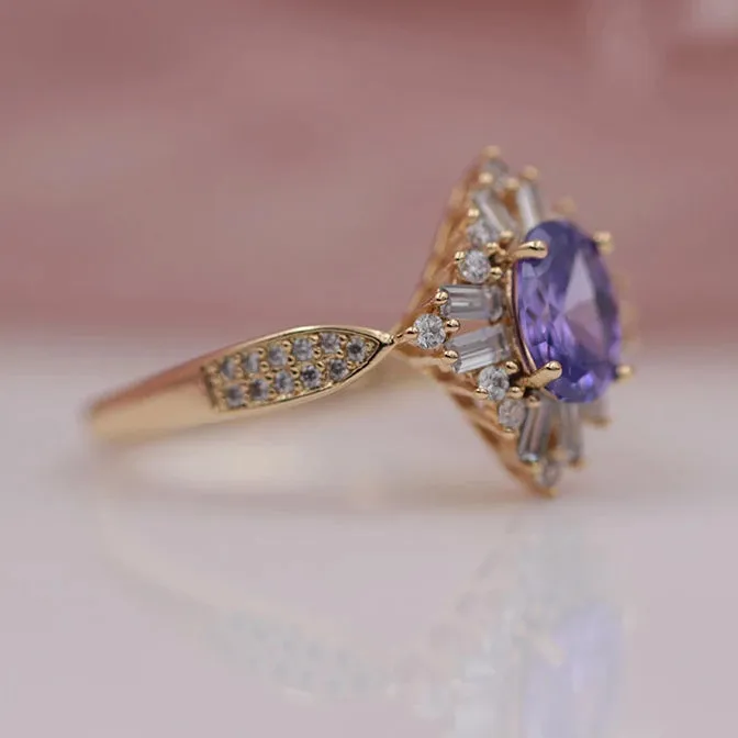 Sunburst Art Deco Ring